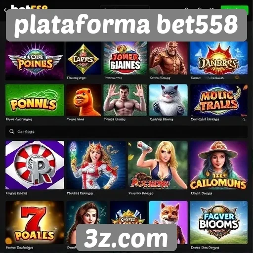 Opções de jogos disponíveis no site bet558
