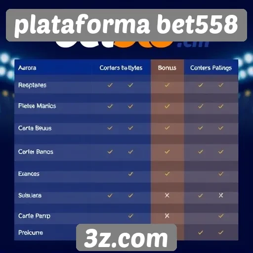 Comparação entre bet558 e concorrentes do mercado